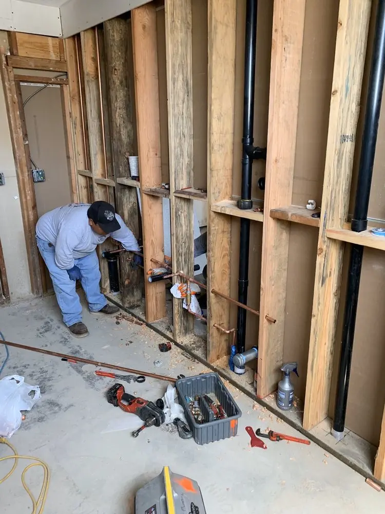Commercial rough-in plumbing for Gas Line Repair in Avlon